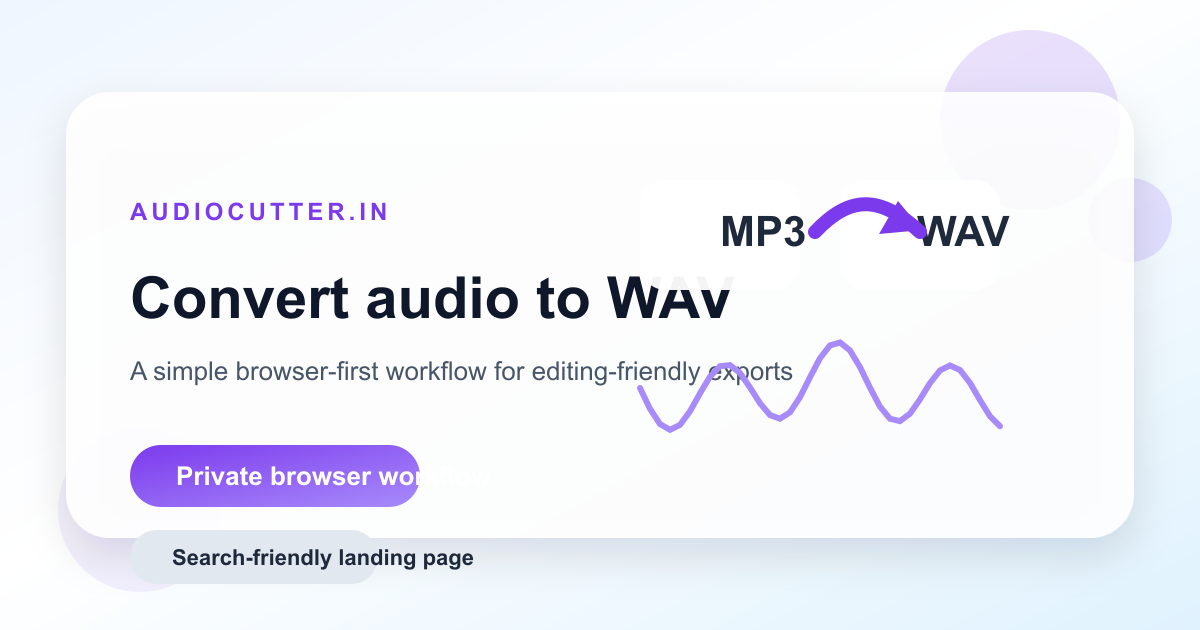 Audio Converter - Convert Audio Files To WAV Online | AudioCutter.in