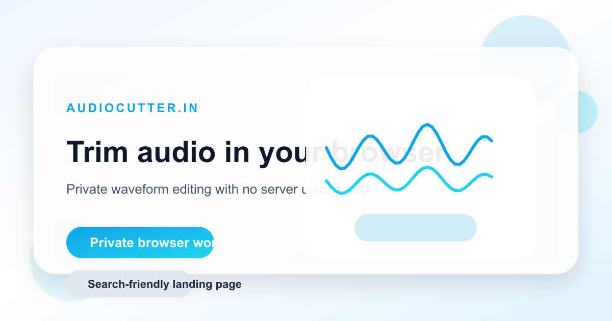 Audio Cutter - Cut MP3, WAV Audio Files Online Free | AudioCutter.in